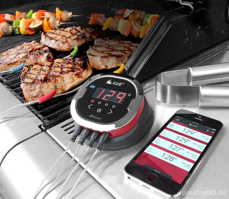 "Умный термометр", который соединяется с вашим телефоном через Bluetooth и сообщает о готовности мяса
