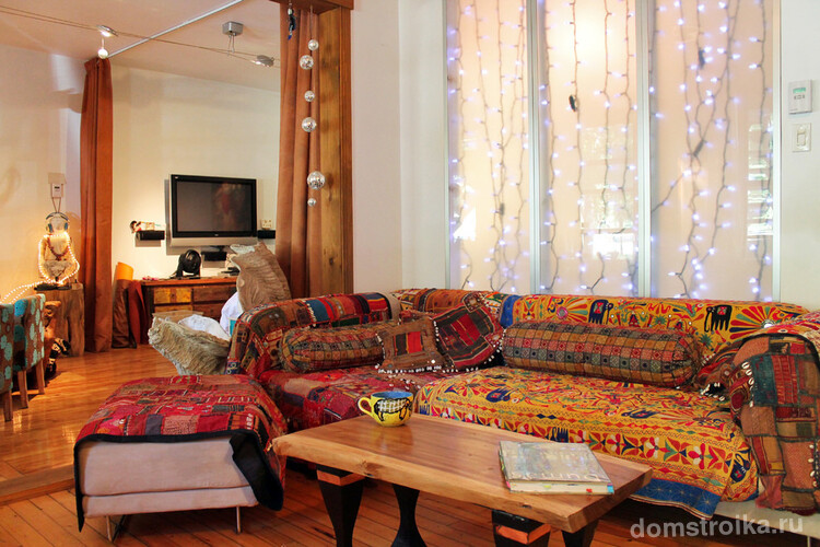 Веселые африканские мотивы сделают гостиную более уютной и теплой