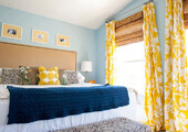 Теплая охра, сочный лимон и цитрин: 100+ идей дизайна интерьера спальни в желтых тонах