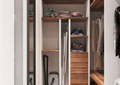 Компактное хранение (75+ идей): выбираем функциональный шкаф для пылесоса и гладильной доски