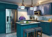 Голубая кухня (100+ фото небесных интерьеров): стильный дизайн для бело-голубых и серо-голубых кухонь