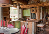 Альпийская романтика: 60+ теплых и уютных фотоидей для кухни в стиле шале