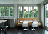 Дизайн кухни вдоль окна (60+ фото и идей планировки): безусловный стиль и эргономика