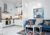 Две зоны и всего 14 кв. метров: создаем современный интерьер небольшой кухни-гостиной