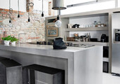 Отделка стен на кухне: обзор современных материалов и 60+ реализаций в интерьере
