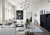 Дизайн черно-белой гостиной: 40 вдохновляющих идей элегантного монохрома